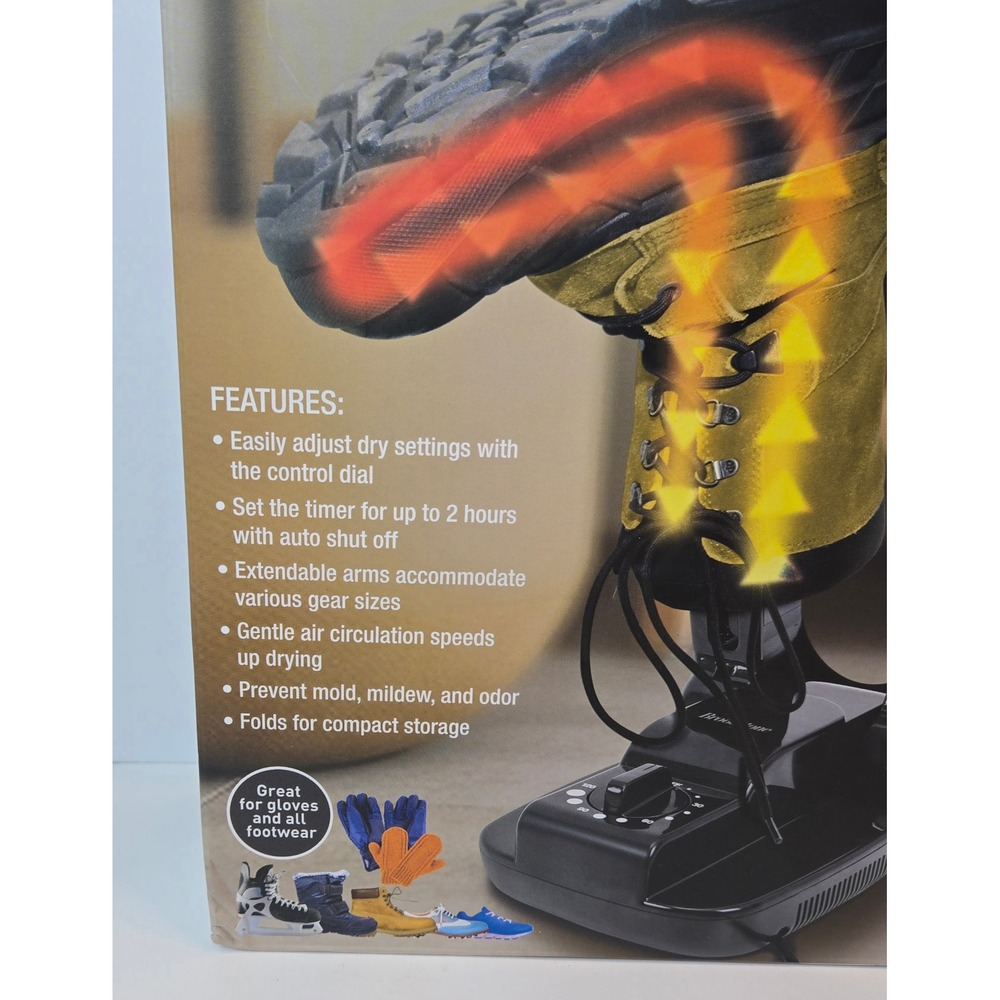 Brookstone Nordic-Dry Boot Glove Headware Dryer with 2 Hour Timer NEW - Picture 2 of 6